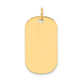 14k Plain .011 Gauge Engraveable Dog Tag Disc Charm, 14k Yellow Gold