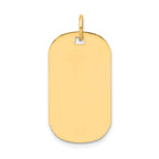 14k Plain .011 Gauge Engraveable Dog Tag Disc Charm, 14k Yellow Gold