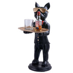 Daughter Cool Dog Showpiece with Plate for Home Décor Item | Kitchen,Bedroom,Office,Dinning Table Decorative Item -08