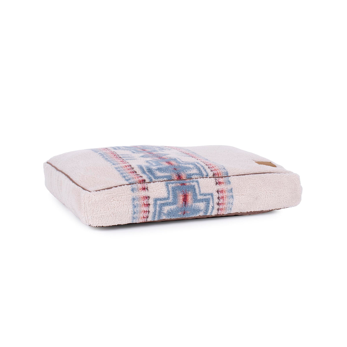 Pendleton Berber Dog Bed, Plush Pet Napper with Faux Suede Reverse and Removable Washable Cover, Rectangle Pet Bed, Large, Harding Tonal Natural