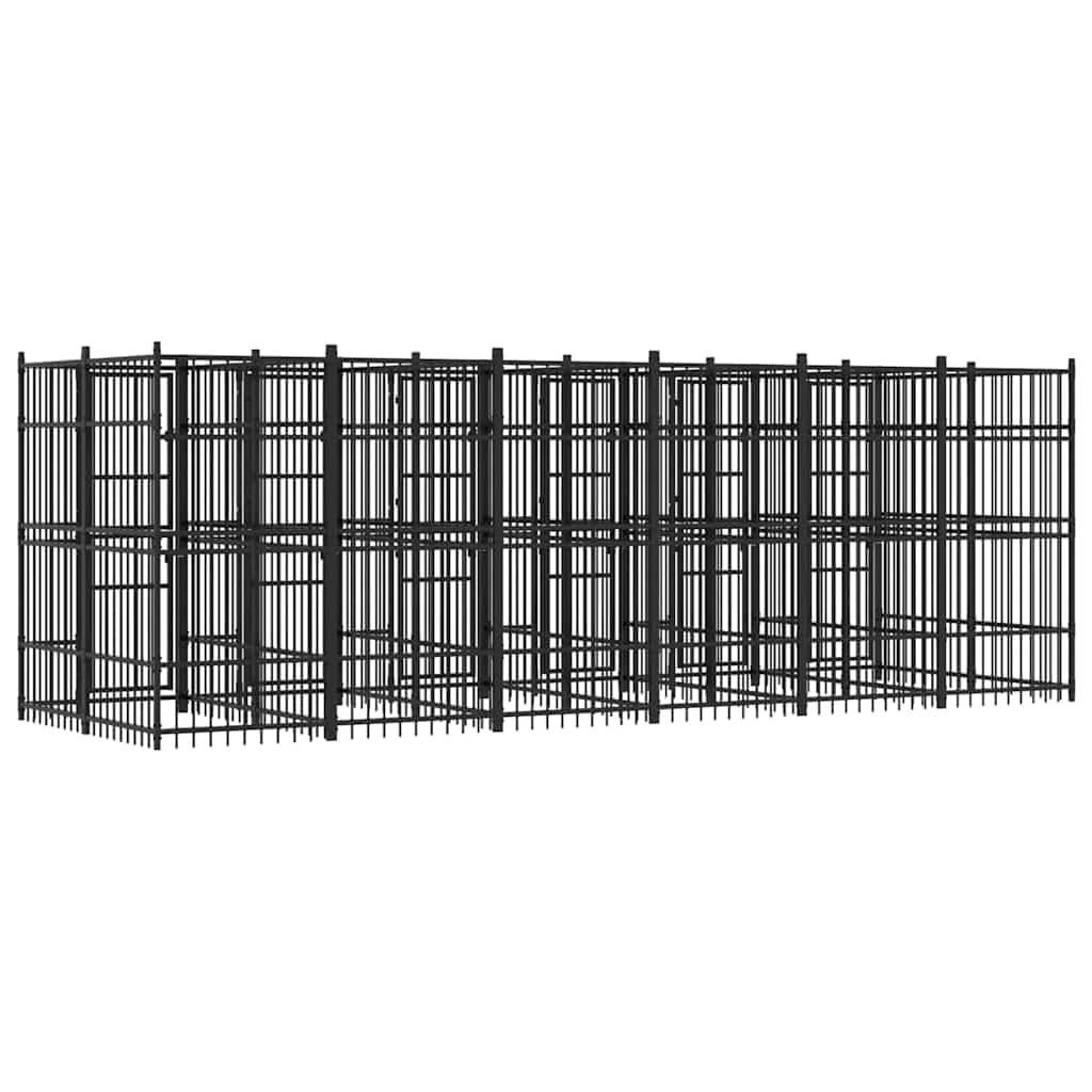 Dog Kennel, Heavy Duty Exercise Playpen, Lockable Gate, Black
