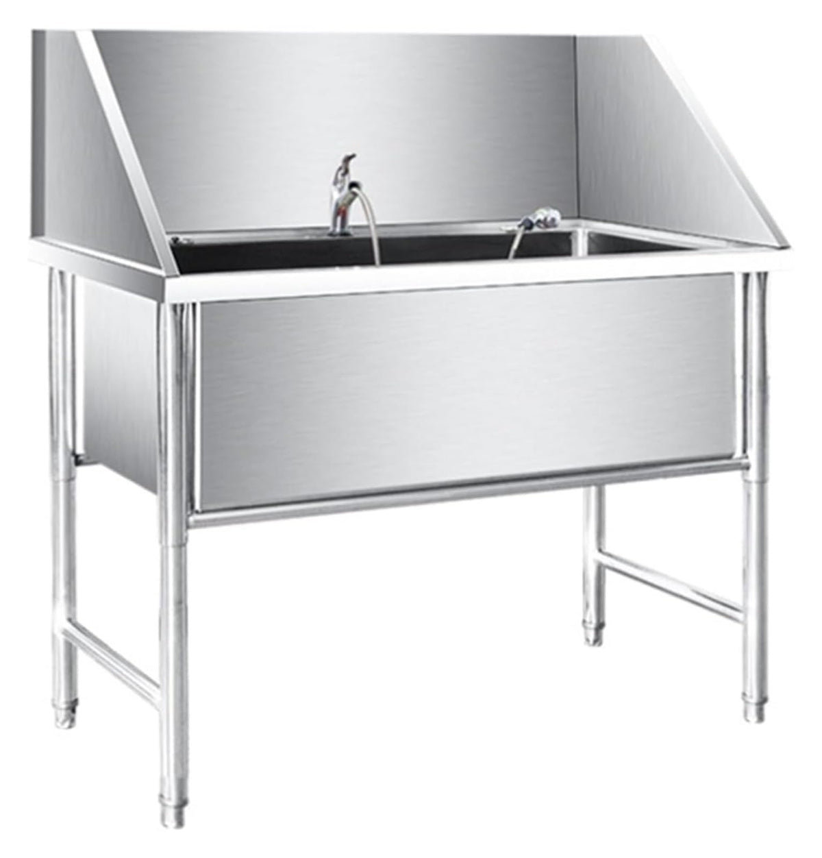 Stainless Steel Dog Grooming Bath Tub - 31.5" Wide, 15.7" Deep, Ideal for Easy Pet Washing & Grooming at Home, Durable, Easy to Clean, Perfect for Large Dogs