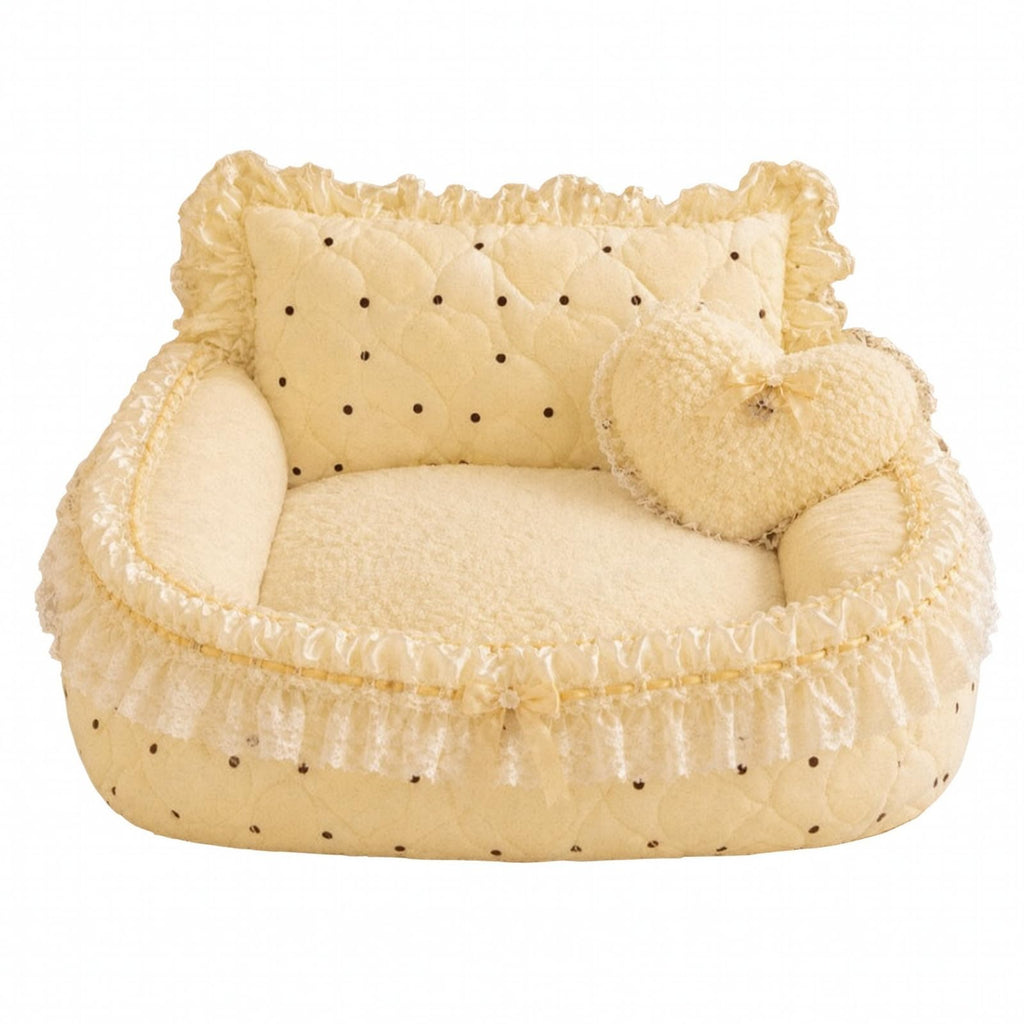 Supportive Rectangular Dog Bed, Style to 1, L 65 X 50 Cm Backrest Height 29 Cm Suitable for