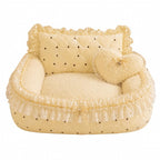 Supportive Rectangular Dog Bed, Style to 1, L 65 X 50 Cm Backrest Height 29 Cm Suitable for