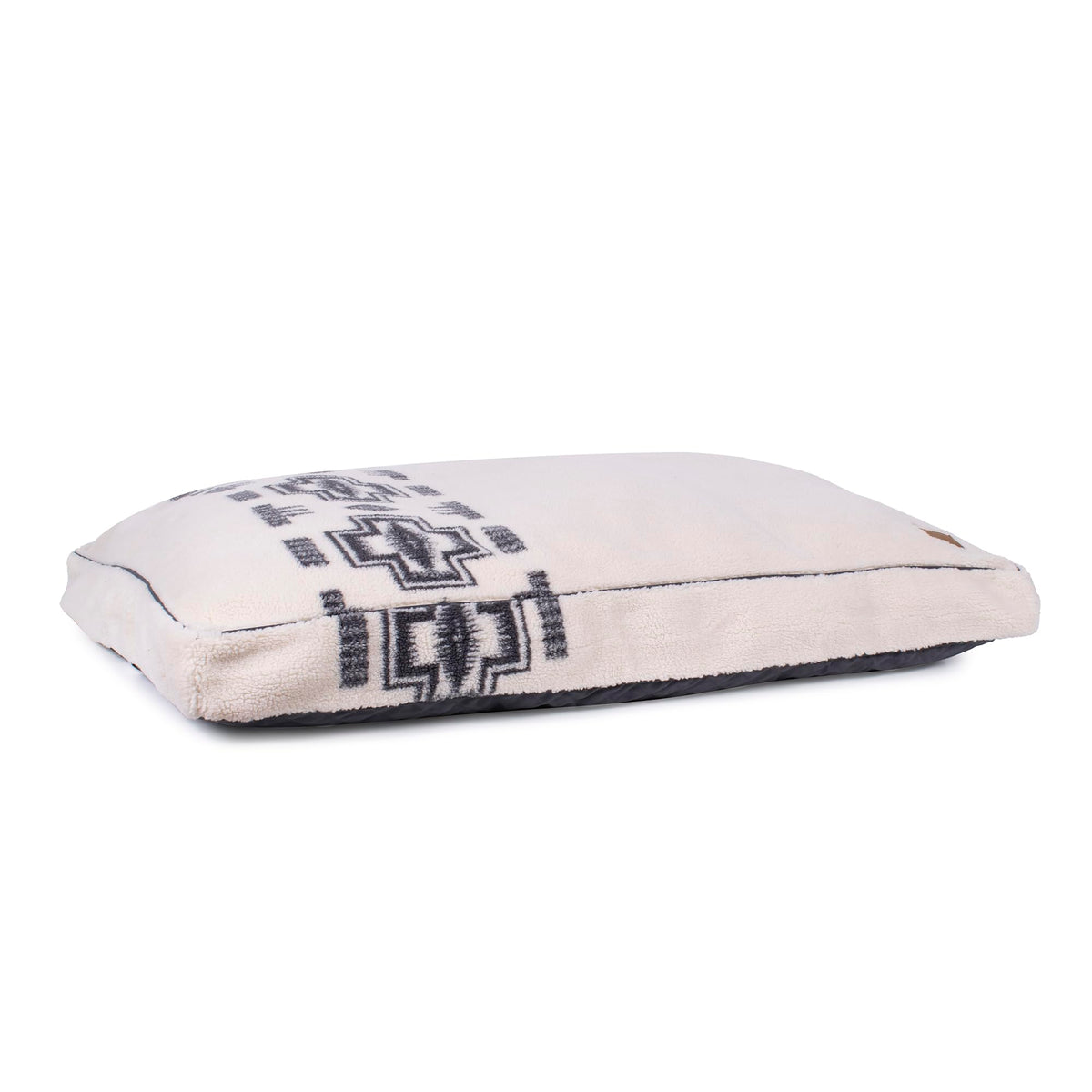 Pendleton Berber Dog Bed, Plush Pet Napper with Faux Suede Reverse and Removable Washable Cover, Rectangle Pet Bed, Large, Harding Tonal Natural