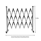 Heavy-Duty 23ft Retractable Metal Barrier with Wheels - Adjustable Safe Fence & Foldable Security Gate for Traffic Control, Industrial, Events, Outdoor Safety