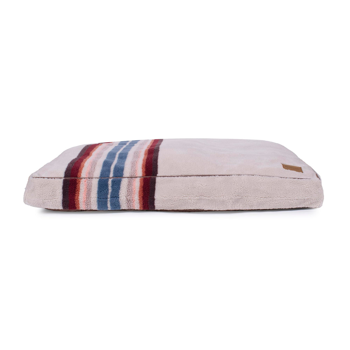 Pendleton Berber Dog Bed, Plush Pet Napper with Faux Suede Reverse and Removable Washable Cover, Rectangle Pet Bed, Large, Harding Tonal Natural
