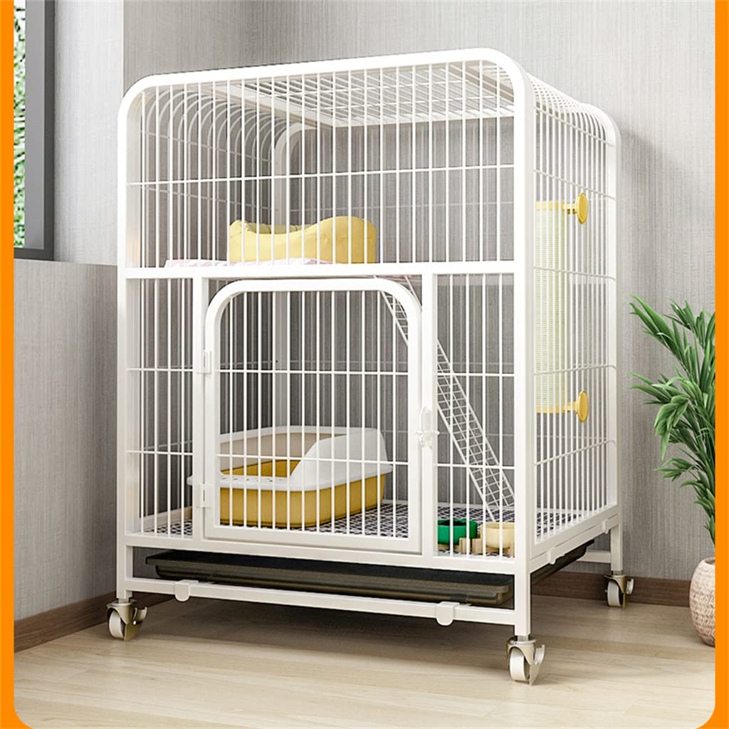 Pet Cage Two-Story Home Indoor Villa with Toilet Large Free Space Supplies
