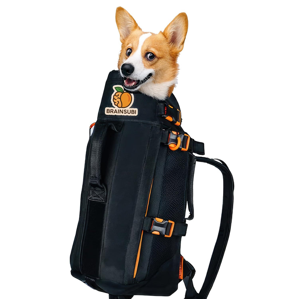 The Maxine One Medium Dog Carrier | Dog Backpack Carrier for Medium Sized Breeds | Adjustable Front Facing Pet Carrier for Travel | Dog Hiking Backpack - Bark After Dark Black