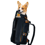 The Maxine One Medium Dog Carrier | Dog Backpack Carrier for Medium Sized Breeds | Adjustable Front Facing Pet Carrier for Travel | Dog Hiking Backpack - Bark After Dark Black