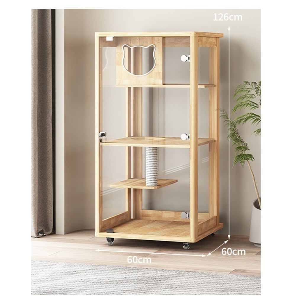 Luxury Pet House Panoramic Luxury Cat Villa Large Indoor Cat House Cat Cage for Home Use