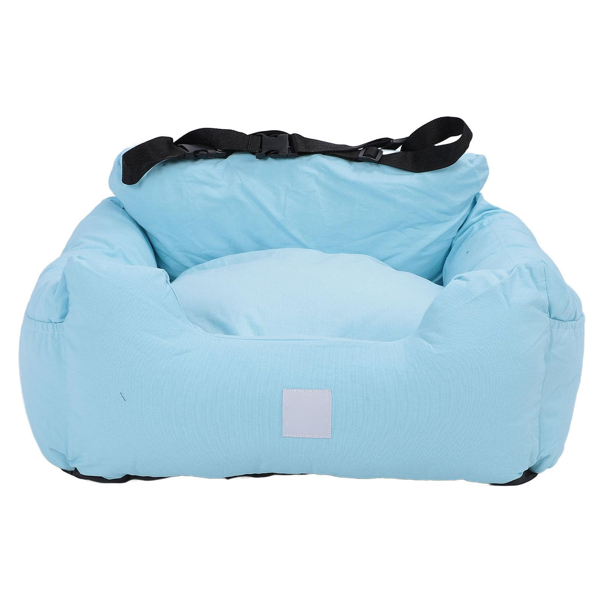 Asixxsix Dog Car, Portable Breathable Washable Pet Travel Carrier, Memory Foam Dog Car Bed with Secure Straps for Small Medium Dogs and Cats