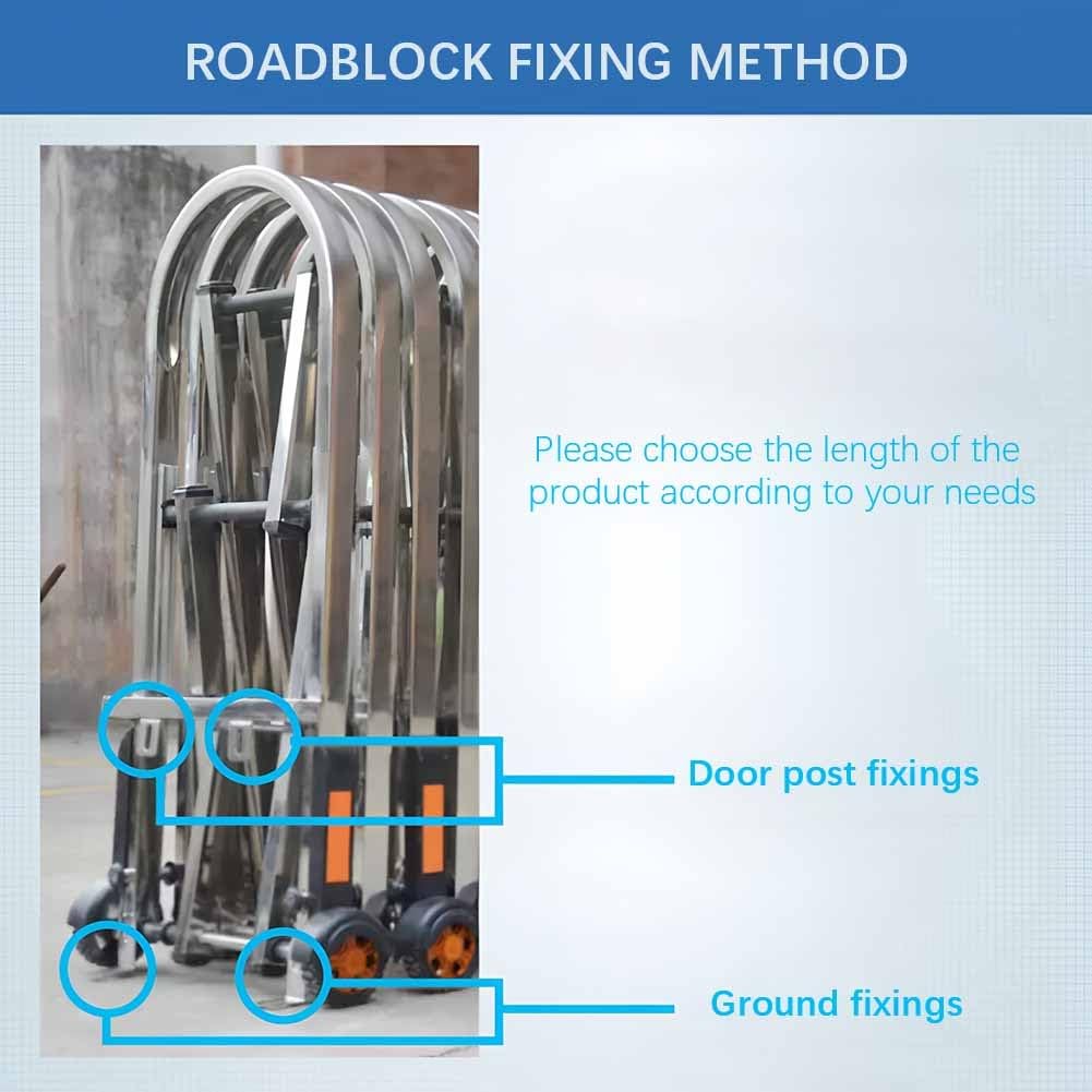 Expandable Metal Barricade - Telescopic Safety Barrier with Reflective Tape for Traffic Control and Construction Sites