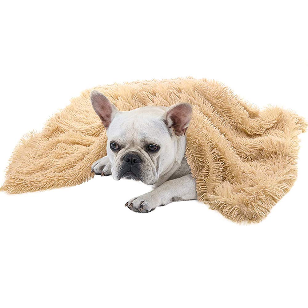 Soft Pet Mat Blanket Fluffy Fur Dogs Sleep Reversible Washable for Dog Bed and Dog Quilt Warm and Comfortable for Small Medium and Large (C X)