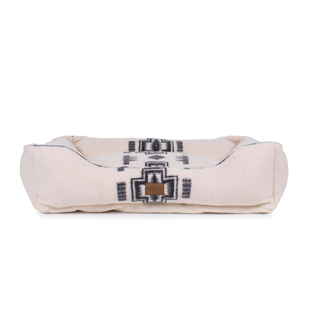 Pendleton Berber Bolster Dog Bed, Plush Kuddler with Removable Washable Cover, Pet Bed for Dogs and Cats, X-Large, Harding Tonal Natural