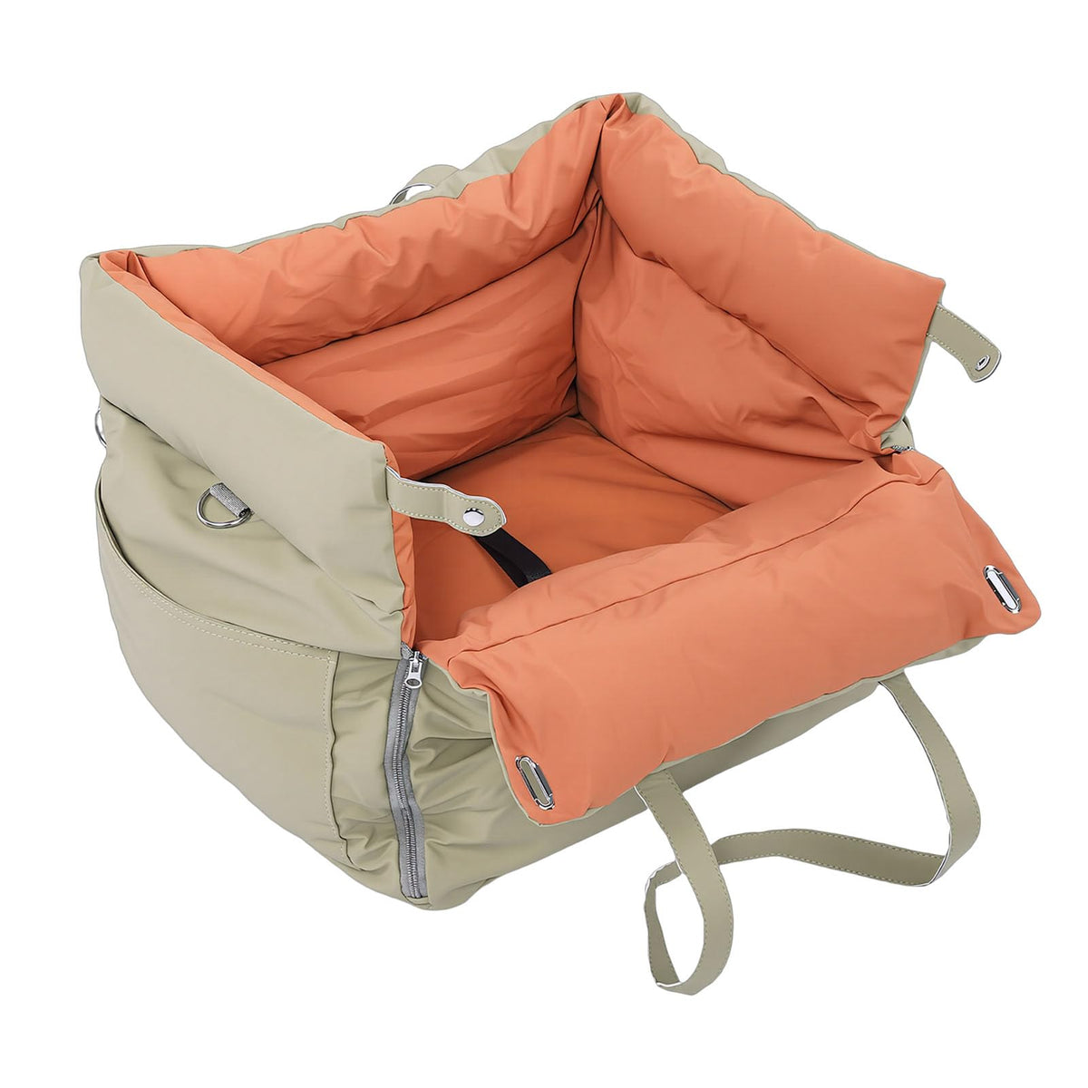 Generic Car Pet Bed, Detachable Washable Portable Travel Pet Car Seat, Dog Seat with Harness, Ideal for Outdoor Cats & Dogs