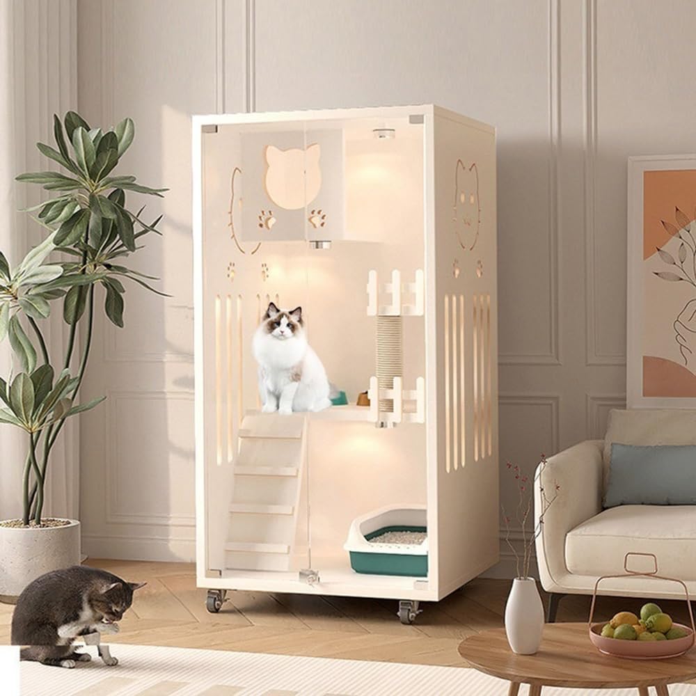 Luxury Pet House Panorama Cat Villa Luxury Cat House Spacious Indoor Cat Cage for Home Use