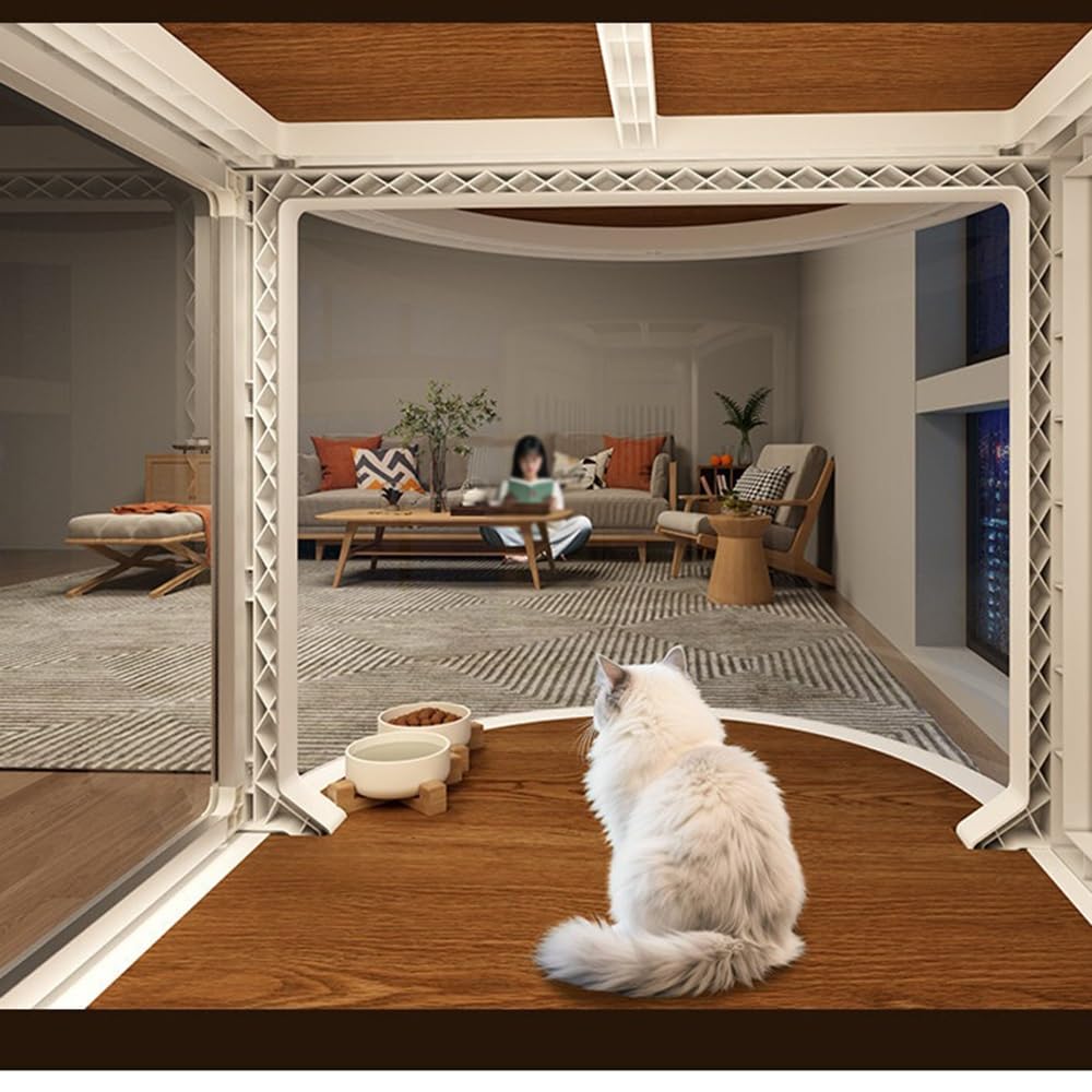 Luxury Pet House Two-Layer Panoramic Cat Villa Large Indoor Cat Enclosure for Home Use