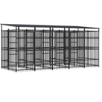 Outdoor Dog Kennel with Roof Steel Large Pet Playpen