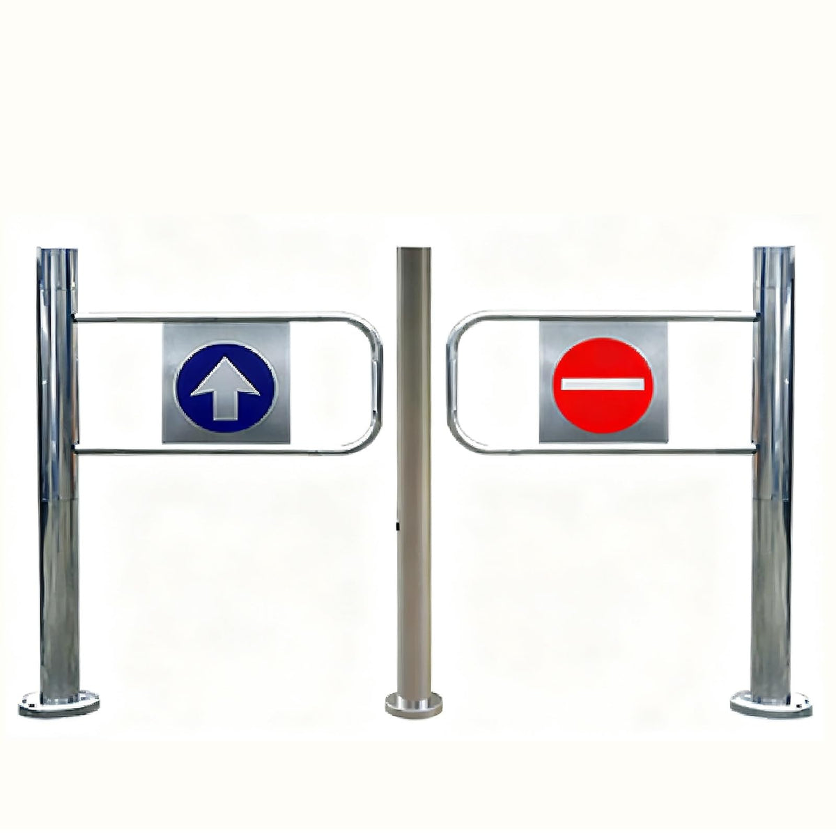 Single-Swing Entrance Door Manual Pedestrian Gate Stainless Steel Double Door Half-Height Metal Gate with Automatic Closure (190cm/75in) for Outdoor Access.