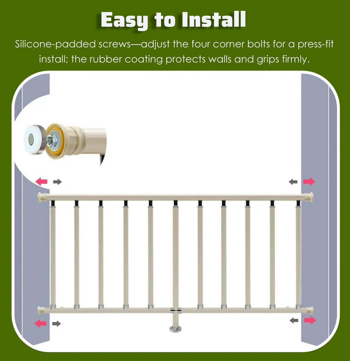 Indoor Storefront Shed Balcony Railing for Pets – Safety Barrier, No-Drop Design, Durable Protection, Perfect for Cats and Small Dogs