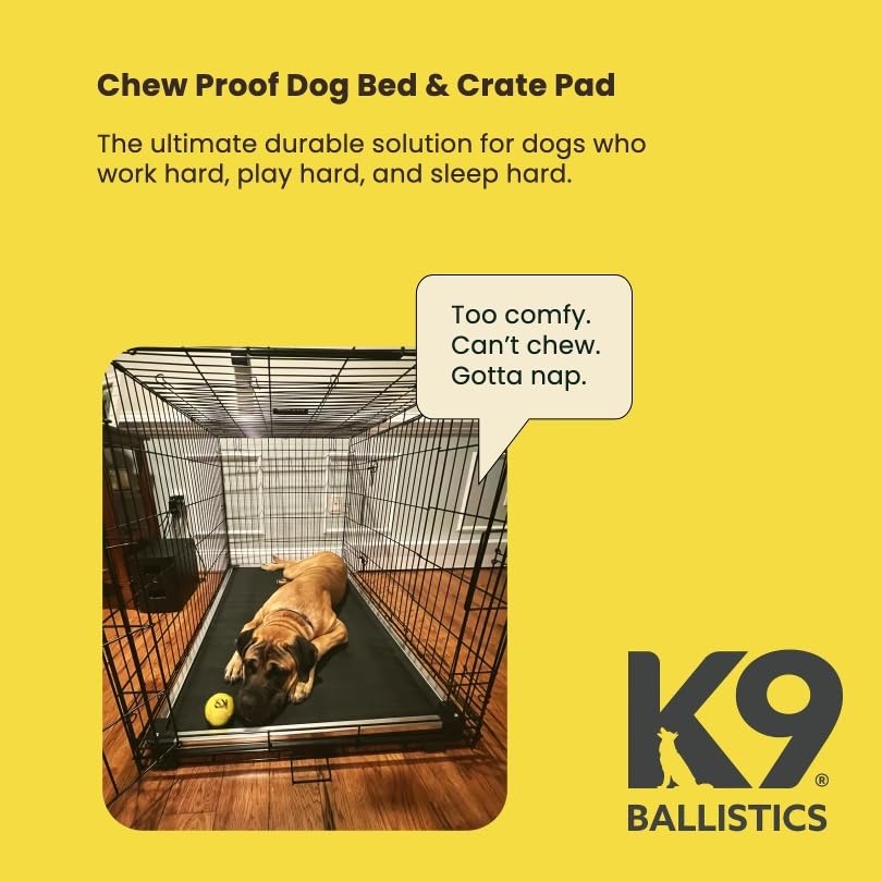 K9 Ballistics Chew Proof Armored Padded Dog Crate Bed, M, Sage Green