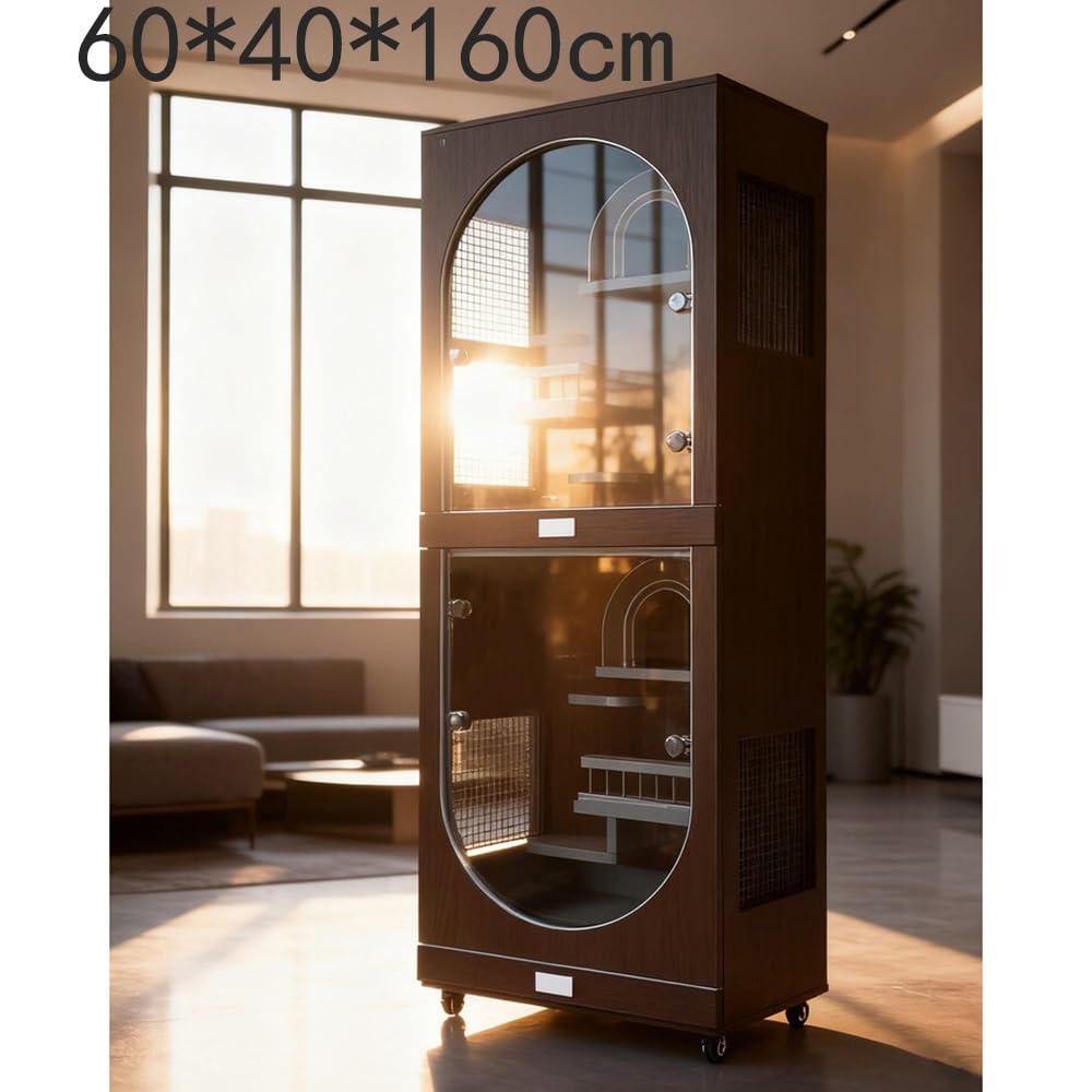 Luxury Pet House Elegant Cat Villa Spacious Indoor House Cage with Panoramic Views for Home Use