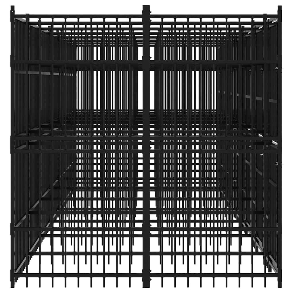 Dog Kennel, Heavy Duty Exercise Playpen, Lockable Gate, Black