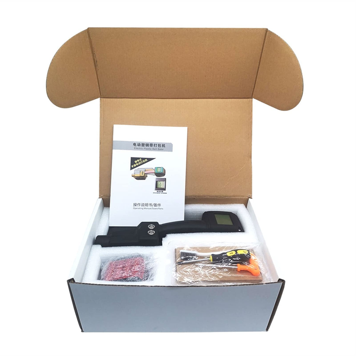 Powered PET PP Strapping Baler Pallet Wrapping Machine 13mm-16mm Electrical Strapping Tool