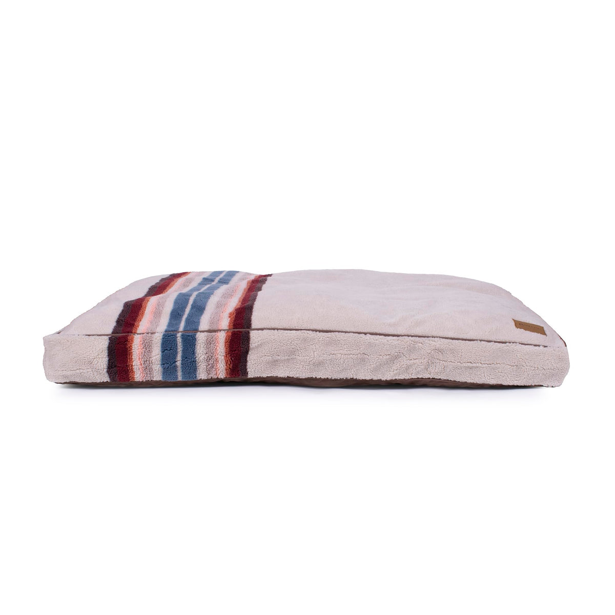 Pendleton Berber Dog Bed, Plush Pet Napper with Faux Suede Reverse and Removable Washable Cover, Rectangle Pet Bed, Large, Harding Tonal Natural