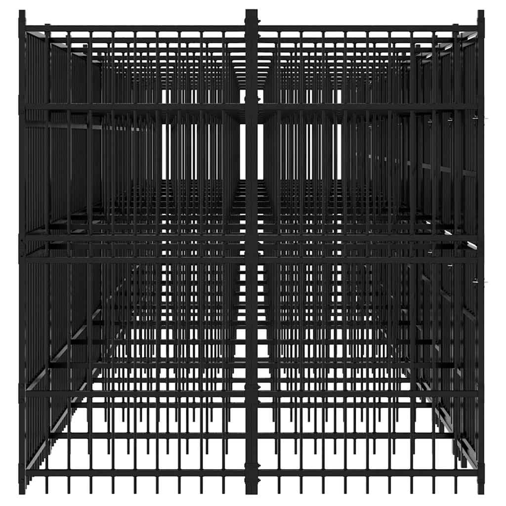 Dog Kennel, Heavy Duty Exercise Playpen, Lockable Gate, Black