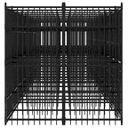 vidaXL Outdoor Dog Kennel Steel 198.4 ft²