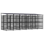 Steel Dog Kennel with Roof 119 ft
