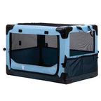 NIBHZ Dog Car Seat for Small Medium Dogs, Extra Sturdy with Reinforced Walls and Seat Belts for Front Seat and Back Seat, Waterproof and Tear-Resistant,Blue-S