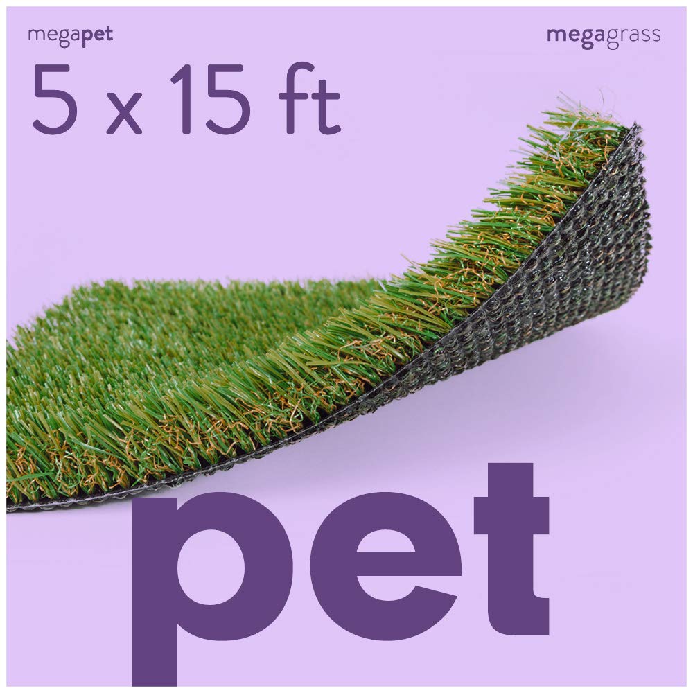 15 x 55 Feet Artificial Grass Mat for Dogs [Deluxe Realistic Synthetic Pet Turf Rug, Fake Grass Carpet for Puppy Potty Training Patch, Indoor or Outdoor Pee Pads]