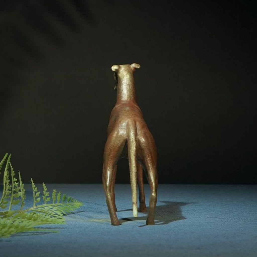 Handmade Brass Greyhound Statue Figurine, Creative Pet Dog Sculpture Home Office Living Room Study Porch Decor Craft Collection Ornament