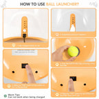 Automatic Dog Ball Launcher for Small Dogs – Dog Ball Thrower Fetch Machine - Indoor Outdoor Interactive Toy with 3 Mini Tennis Balls 2 Inch