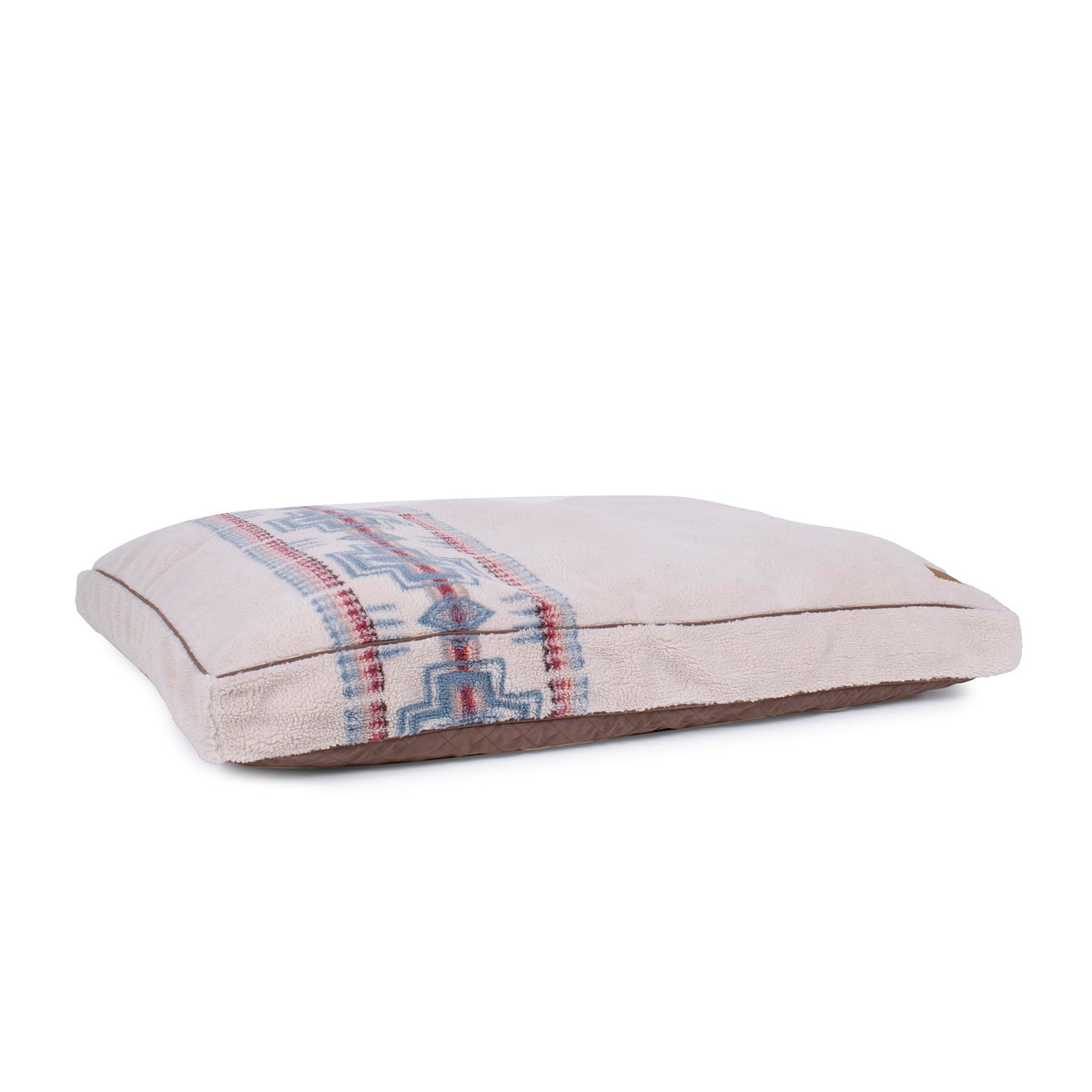 Pendleton Berber Dog Bed, Plush Pet Napper with Faux Suede Reverse and Removable Washable Cover, Rectangle Pet Bed, Large, Harding Tonal Natural