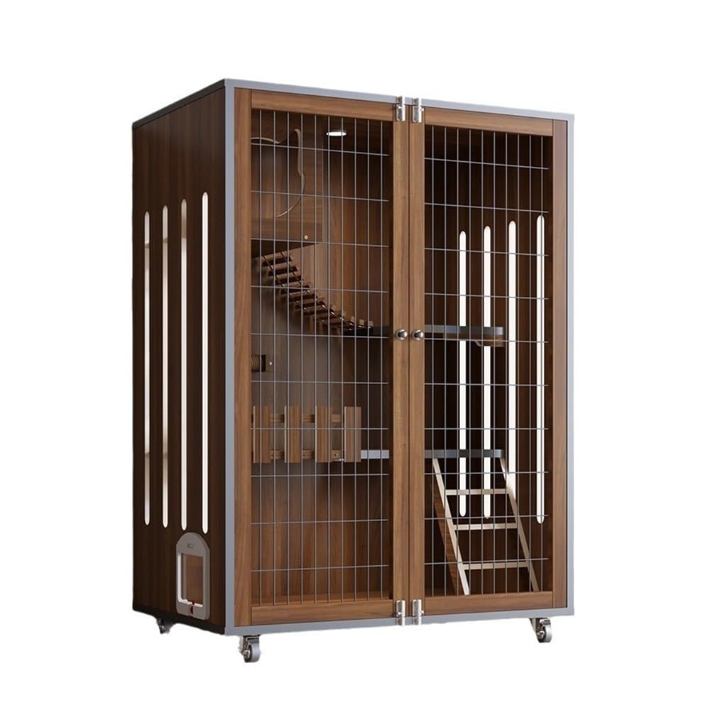 Luxury Pet House Large Indoor Cat House Panoramic Cat Villa Elegant Cat Cage Redefine for Home Use