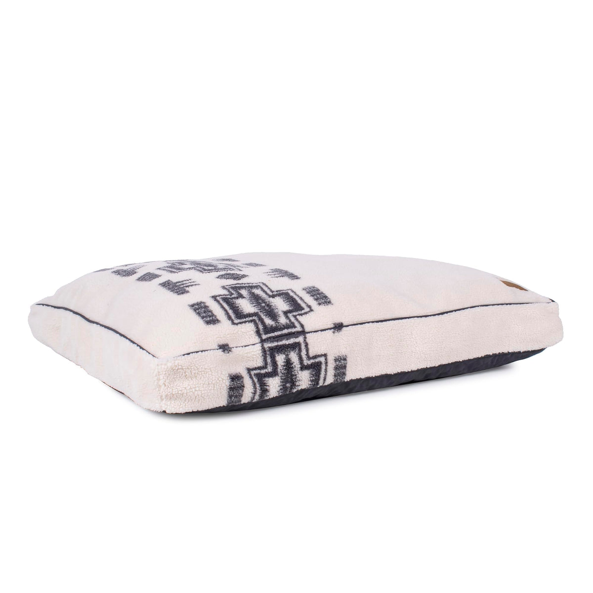Pendleton Berber Dog Bed, Plush Pet Napper with Faux Suede Reverse and Removable Washable Cover, Rectangle Pet Bed, Large, Harding Tonal Natural