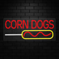 Corn Dogs Neon Sign for Retail Displays | Value priced LED Flex Neon | Electronic Light Up LED Sign for Windows/Walls | 32"W x 13"H x 1"D