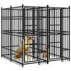 Dog Kennel, Heavy Duty Exercise Playpen, Lockable Gate, Black