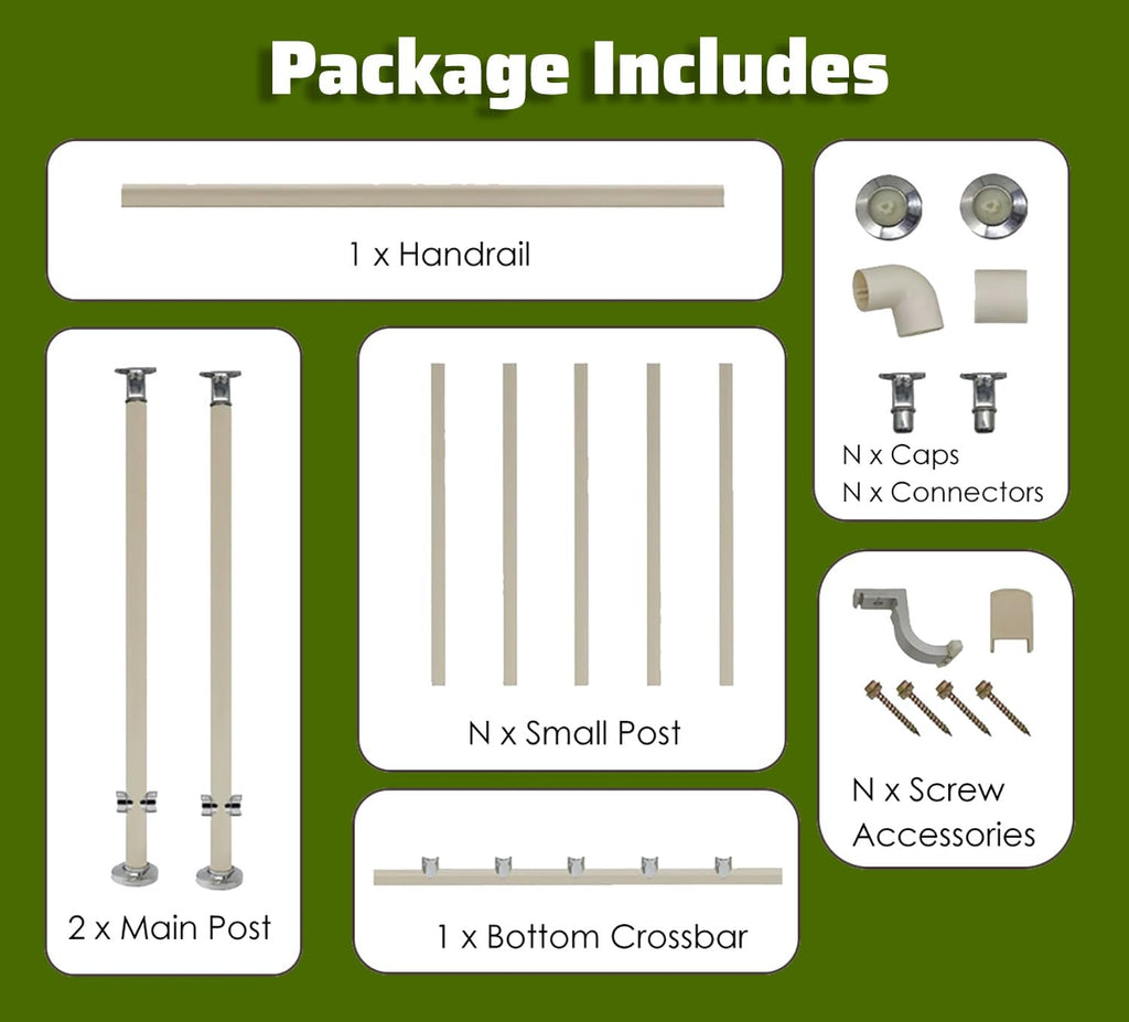 Extra Wide Securi Bars for Kids & Pet Safety, Fall Protection Balcony Guard, Adjustable Security Railings for Home, Durable & Easy Install Safety Gates