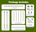 Extra Wide Securi Bars for Kids & Pet Safety, Fall Protection Balcony Guard, Adjustable Security Railings for Home, Durable & Easy Install Safety Gates