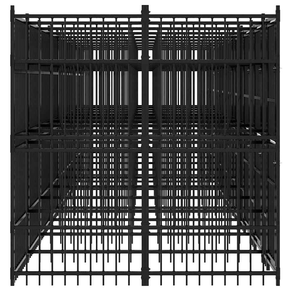 Dog Kennel, Heavy Duty Exercise Playpen, Lockable Gate, Black