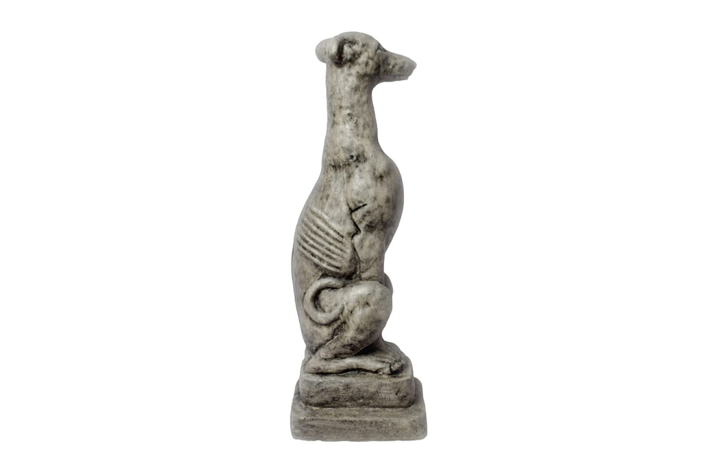 Solid Rock Stoneworks Sm Whippet Dog Garden Statue- 20" Tall- PreAged