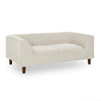 Pet Sofa with backrest and armrests, Modern Rectangular pet Sofa Suitable for Small and Medium Dogs, Soft Cushion Comfortable Dog Sofa,-Beige