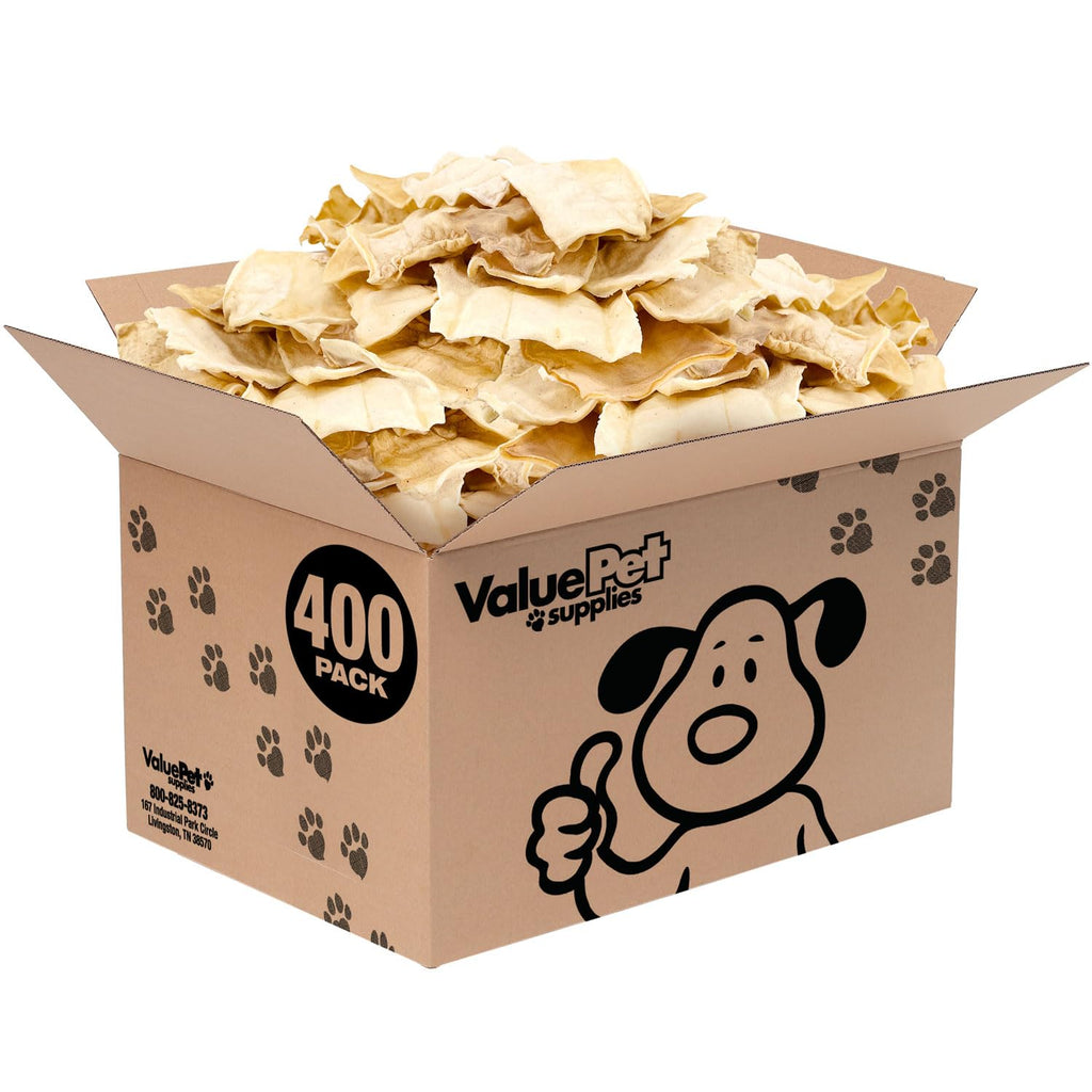 ValueBull USA Beef Rawhide Chips for Dogs, Chicken, 400 Count