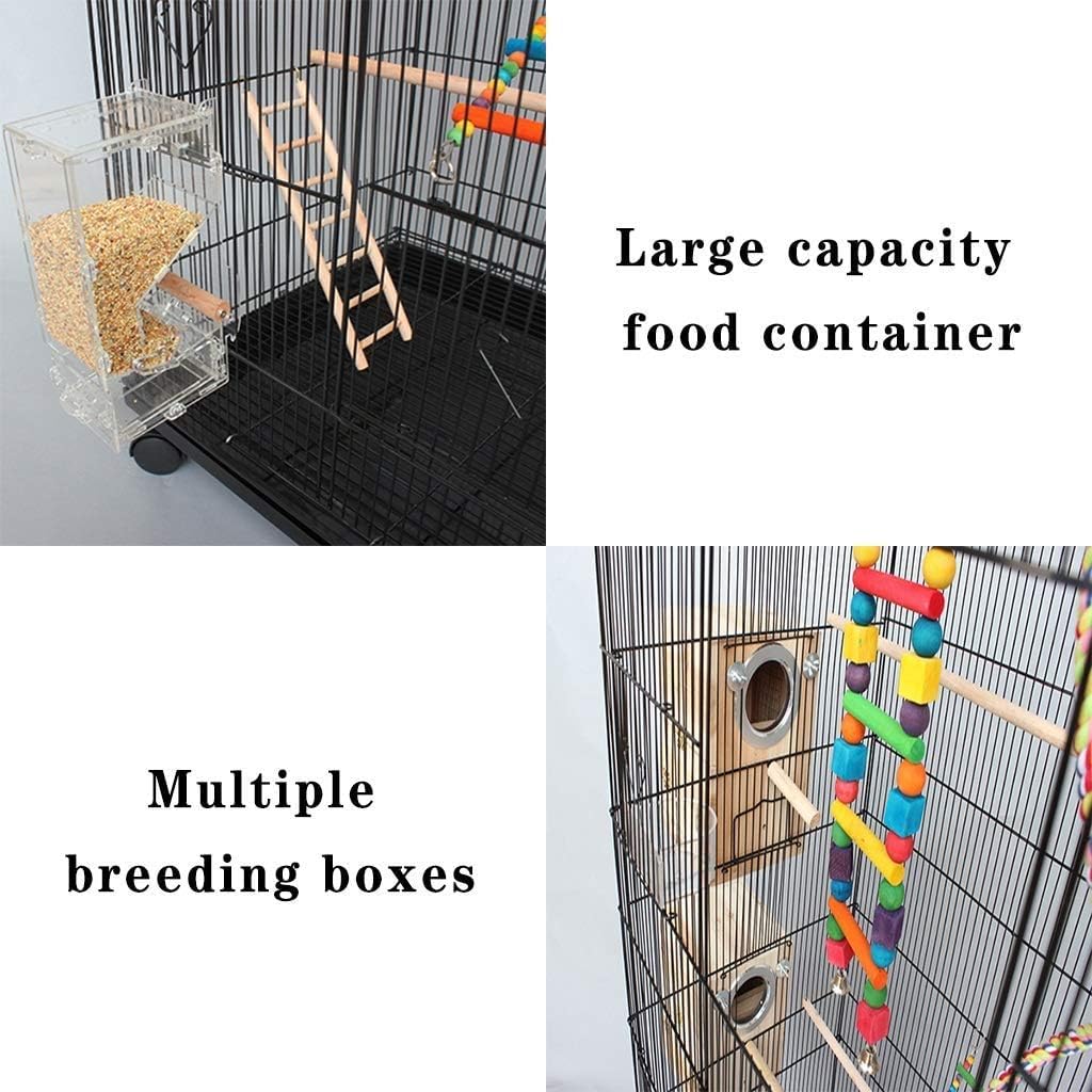 Large Bird Cage with Stand for Parrots and Small Pets,