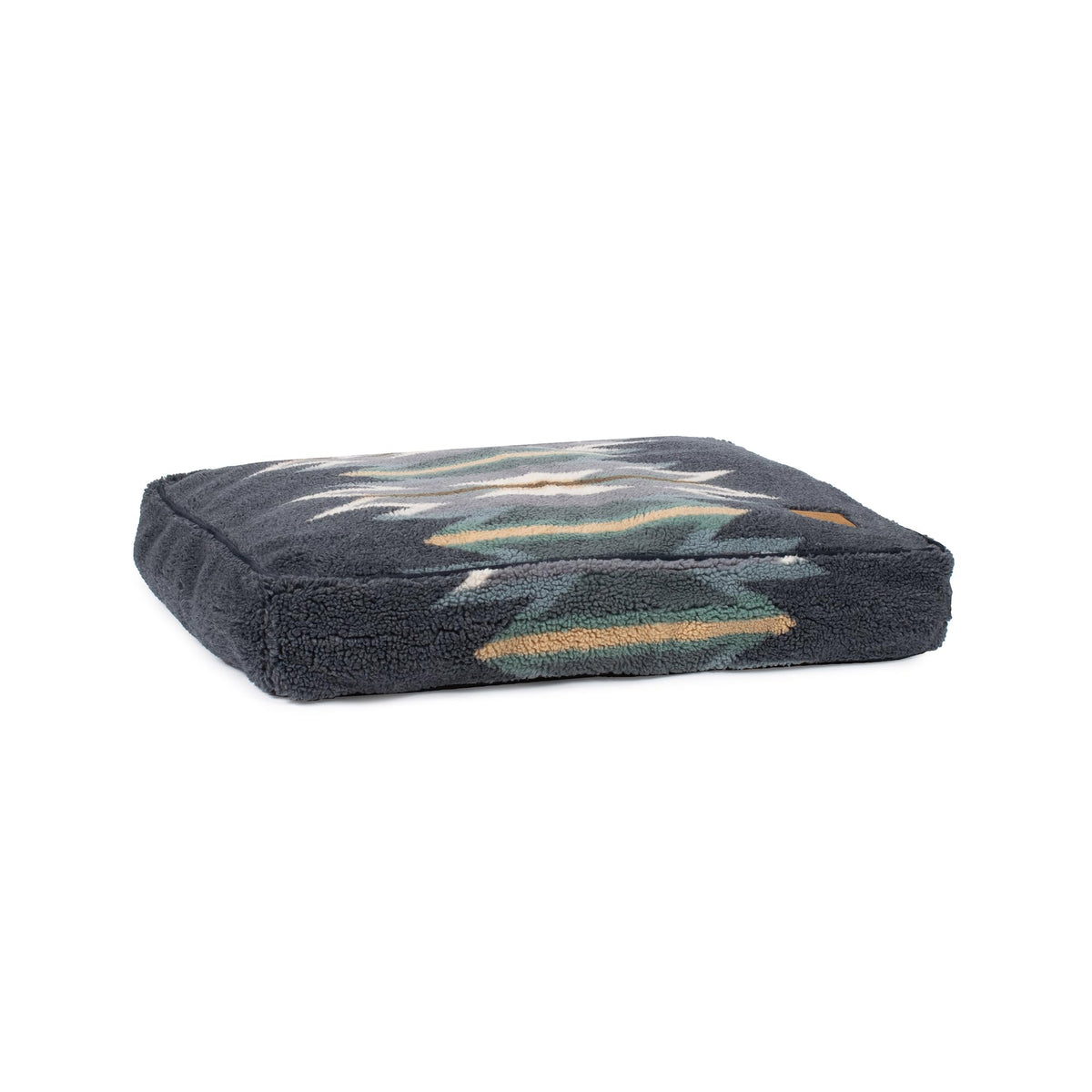 Pendleton Berber Dog Bed, Plush Pet Napper with Faux Suede Reverse and Removable Washable Cover, Rectangle Pet Bed, Large, Harding Tonal Natural
